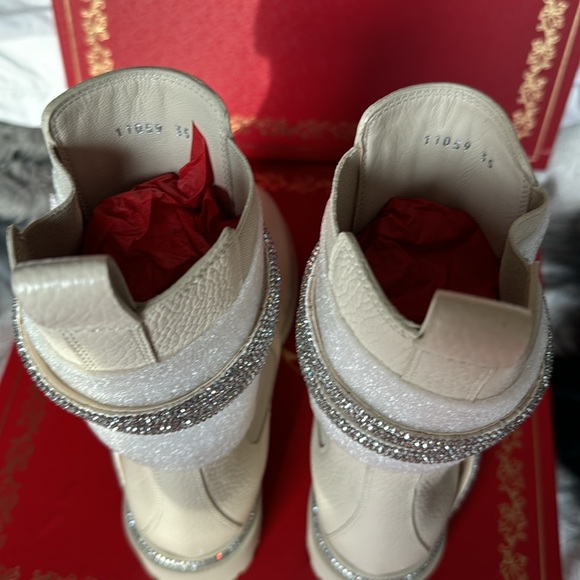 RENE CAOVILLA BOOTS WHITE IVORY WOMENS SIZE 35 5 - Picture 13 of 17